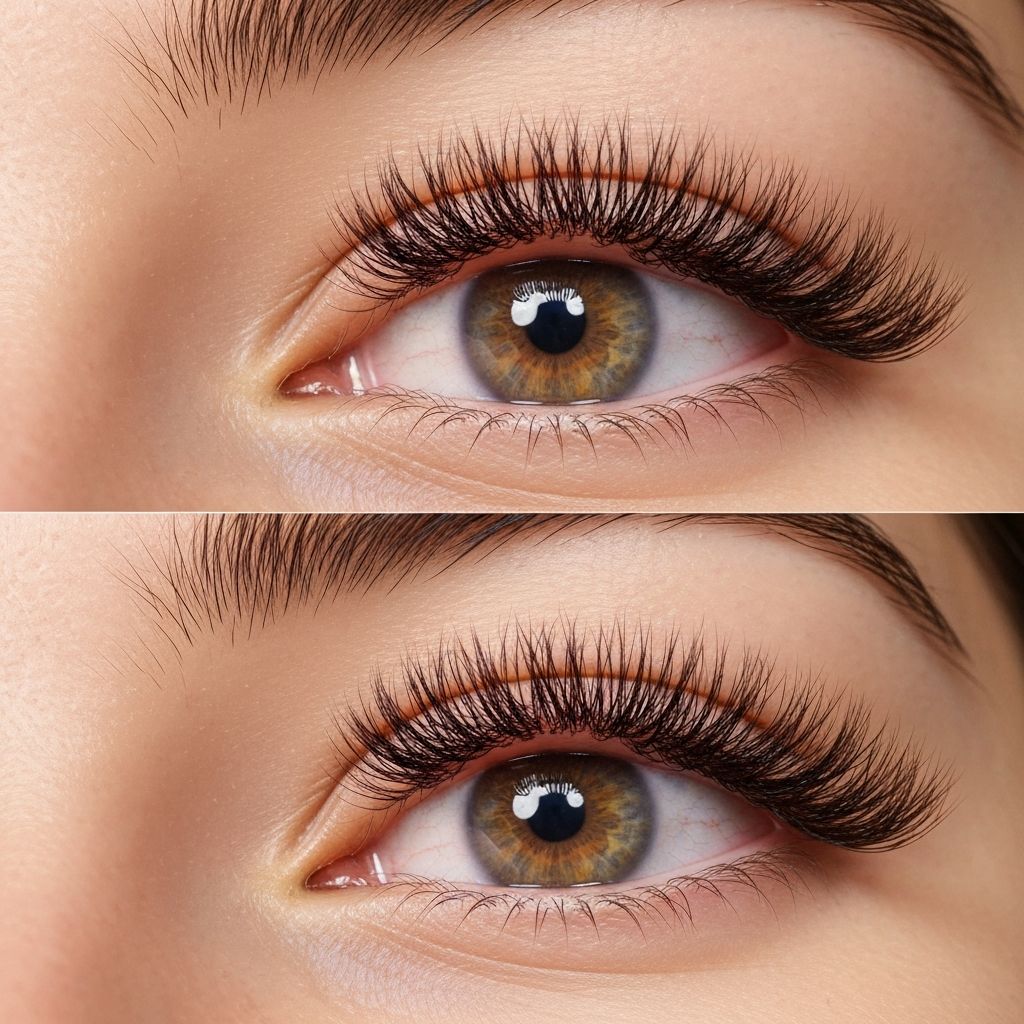 Natural lash lift and tint results